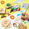 Dessin Kits de pochoir Art et ensemble d'artisanat avec stylos colorés Dessin Hollow Model 56 Pièces Toy éducatif pour les enfants 36231G8938765