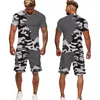 Summer Camouflage Tees Shorts Suits Men s T Shirt Shorts Tracksuit Sport Style Outdoor Camping Hunting Casual Mens Clothes 220621