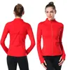 Gym Workout Kleding Womens Fitness Zipper Define Jacket Yoga Sportkleding met lange mouwen Slanke casual hardloopkleding Actief