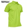 TACVASEN Summer Colorful Fashion Polo Tee Shirts Men's Short Sleeve T-shirt Quick Dry Army Team Work Green T-Shirt Tops Clothing 220402