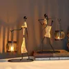 Kaarsenhouders Noordse metalen kandelaar abstract karakter sculpture houder Decor Handmade Figurines Home Decoration Art GiftCandle