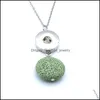 Hanger kettingen Essentiële olie diffuser ketting sieraden 18 mm snap knoop ronde kleur lava steen aromatherapie voor w dhseller2010 dhgap