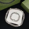 Ny designer halsbandskedja choker för unisex bokstavarmband guldkedja leverans av hög kvalitet charm halsband2919