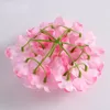 50pcs testa di ortensia artificiale teste di fiori di seta percorso di nozze fiori palla home hotel decor accessori da parete di fiori fai da te KB05 0614