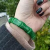 Jadery etnische charme handgemaakte bamboe natuurlijke groene jade smaragdd armbanden armbanden mannen vrouwen sieraden kerstcadeau 2019