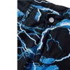 2021 Vibe Style Lightning Print Tie Dye Mężczyźni Proste Y2K Dżinsy Spodnie Hip Hop Vintage Harajuku Kobiety Denim Spodnie Ropa H220414