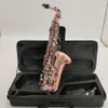 Saxophone alto professionnel rétro mi bémol bronze phosphoreux plaqué or européen antique brossé artisanat instrument de jazz sax alto