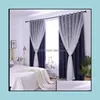 Star Curtains Openwork Finished Princess Wind Childrens Window Curtain Bedroom Living Room Blackout Cloths+Yarn Drop Delivery 2021 Treatment