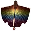 Kolorowe skrzydła motyla Paszmina dziewczęta materiał Nymph Pixie Poncho Scarf Ladies Halloween Fairy Costumes Akcesororyczne szal