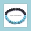 Fios de miçangas Bracelets charme de joias yin e yang pedra natural reiki de 8mm Chakra de cristal Energia para homens homens Lucky Yoga Bracelet Drop De