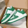 2022 Designer Sneaker Virgil Casual Shoes 1s 1 Calfskin Leather Abloh White Green Red Blue Letter Overlays Platform Low Top Sneakers Size 35-45