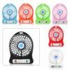 محمولة USB Mini Fan Desk LED LED LED COWING FORN 3 سرعات مبرد قابلة لإعادة الشحن للمكتب COOL COOL CAR