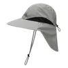 Sports Sunshade Hat Men's and Women's Solid Brim Cap Fast Drying Fishing Sunscreen Caps Festive Party Hats Supplies de313