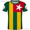 TOGO t-shirt bricolage gratuit sur mesure nom numéro tgo T-Shirt drapeau de la nation tg togolais togolaise pays français po imprimer 0 vêtements 220702