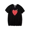 24 SS Designerskie T-shirty małe czerwone serce marka mody Mens T-koszulka wielokrotnie drukowane koszule