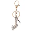 Keychains High Heel Shoe Keychain Rhinestone Crystal Purse Car Key Chain Bag Dekorativ legering KeyringKeychains Fier22