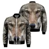 Racing Jackets Men's Animal Leopards 3D Printed Jacket Fashion Trend Thickened Bomber Motorcycle Off-road Cotton Lined Top 5XLRacing