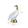 Porte-savon en forme de cygne, support en céramique, auto-drainant, plateau de rangement pour éponge, accessoires de salle de bains, porte-savon