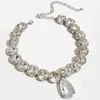 Peri039sbox Large Vintage Teardrop Choker Necklace Luxury Crystal Necklaces For Women Large Rhinestone Necklace For Wedding Jew9589358