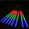 Strings EU/US Plug 30cm 50cm Waterproof Meteor Shower Rain 8 Tube LED String Lights Dec For Outdoor Holiday Christmas Decoration TreeLED