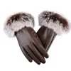 5本の指の手袋女性用シープスキンの冬の暖かさとベルベットショートタッチスクリーンドライビング女性カラーレザーハイエンド2022