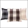 Kudde fall sängkläder levererar hem textilier trädgård fyrkant pläd med bollar 45x45 cm soffa kudde rött t dhhgr