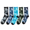 Heren sokken heren tie-dye kokosboom middelste buis trendy katoenen handdoek bodem street skateboard harajuku dikke persoonlijkheid lang