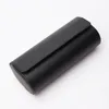 Watch Boxes & Cases 3 Slots Holder Box Round Travel PU Leather Portable Black Storage Jewelry Display For