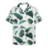 Casual shirts voor heren heren cumagisch 2022 Tropisch stijlvol design lente t-shirts korte mouw groene bloemen fabricage mannelijke zomer