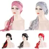 Scarves Muslim Hijab Turban Hat Headscarf Pre-Tied Long Tail Chemo Cap Stretch BandanaScarves