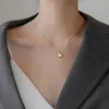 Hanger Kettingen Vervagen Nooit Minimalistisch Hart Ketting Choker 18 K Verguld 316 L Titanium Roestvrij Staal Fijne Sieraden Vrouw GiftPendant