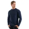 T-shirt termica da uomo a maniche lunghe in lana merino al 100% Base Laye Camicia in lana merino 250g traspirante e traspirante anti-odore 220505