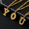 Pendant Necklaces Gold 26 English Letter Chains Necklace Choker Initial Nameplate Personalized Name Fashion Jewelry