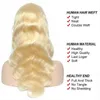Hair Wigs 613 Lace Front Blonde T Human Brasilian Body Wave Remy 613 Frontal pré -arranhado Linha 220722