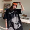 Anime tokyo män tshirts japanska 2022 Nytt par topp överdimensionerade mode kvinnor avslappnad kort ärm toppar sommar harajuku tee skjorta 0615