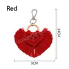 Tissé à la main amour coeur macramé coton gland porte-clés pour femmes sac pendentif voiture porte-clés titulaire créatif porte-clés accessoires