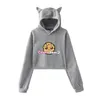Women's Hoodies & Sweatshirts CookieSwirlC Premium Logo Pullover Hoodie Merch For Girls Cat Ear Crop Top YouthWomen's