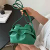 Eenvoudige vrijetijdsmode Persoonlijkheid Zachte lederen Cloud Bag Vrouw Summer Kleine verse Koreaanse versie Single Shoulder Messenger Dumpling 220517