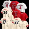 27 Mike Trout Angels Baseballtröjor Shohei Ohtani 6 Anthony Rendon Max Stassi Brandon Marsh Kurt Suzuki Reid Detmers Luis Rengifo