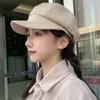 Berets Foux Sboy Caps Women Cotton Linen Pure Color Baker Boy Painter Octagonal Hat Designer Korean Japanese Style Adjustable 2022Berets