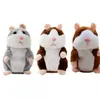 Imparare a ripetere il piccolo criceto peluche Talking Hamster Doll Toy Record Sonal Toys per bambini per i regali dei bambini 220425