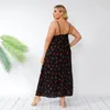 Robes de taille plus robe féminine d'été 2022 Imprimé de soirée vintage maxi fête plage femmes décontractées vestido bal sexy robe robe grand sizeplu