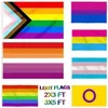 DHL 게이 플래그 90x150cm 무지개 사물 자존심 양성애자 레즈비언 팬 섹스 LGBT 깃발