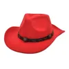 Cappello Fedora da cowboy occidentale per donne uomini fedoras donna uomo ha sentito cappelli da uomo panama cappello jazz largo bride brim maschile maschi