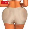 새로운 섹시한 엉덩이 리프터 가짜 엉덩이 팬티 향상시키는 부티 힙합 패드 보이지 않는 여성 패딩 푸시 업 브리프 바디 셰이퍼 속옷 Y220411