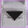 Metal Triangle Letter Brooch New Women Girl Triangle Brooches Suit Lapel Pin White Black Fashion Jewelry Accessories Designer G2231512808