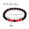 Black Volcanic Stone Lava Charm Bracelets Healing Balance Yoga Bracelet for Men Birthday Gift