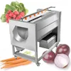 220V Meyve ve Sebze Peksim Çamaşır Makinesi Ticari Fırça Patates Tatlı Turp Zil Lotus Kök Peeling Makinesi Satılık