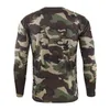 Tattico Militare Camouflage T Shirt Uomo Traspirante Quick Dry US Army Combat Manica Lunga Fitness Streetwear Multicam T-Shirt 220401