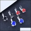 Dangle Lustre Boucles D'oreilles Bijoux Pierre Strass Blanc Rouge Carré Cristal Goutte Pour Les Femmes Déclaration De Mariage Cadeaux Livraison 2021 Iaq4X